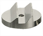 Hitachi Probenteller, Ø 25 x 8 mm, M4, 2x 45/90° Schräge, Aluminium